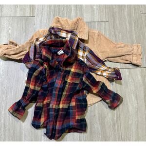 3 Piece Flannel and Corduroy Jacket Set 6-9M